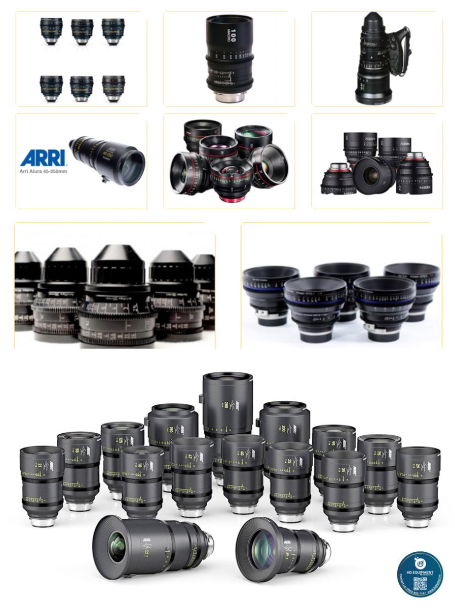 Price list for Cine Lens equipment rental