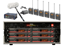 Set 5-6 x Sennheiser G3 Wireless Microphone, Boom & Receive Rental