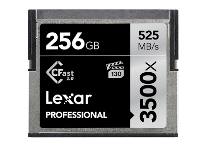 Lexar 256GB Pro 3500x CFast 2.0 Memory, Card Reader Rental