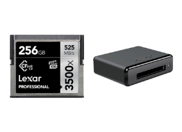 Lexar 256GB Pro 3500x CFast 2.0 Memory, Card Reader Rental