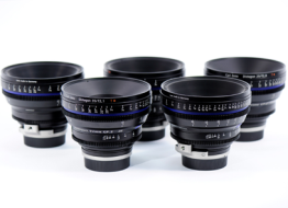 Set ZEISS T2.1 Compact Prime Lens (PL Mount, Feet) rental